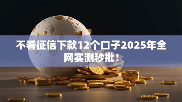 不看征信下款12个口子2025年全网实测秒批! 不看征信下款12个口子2025年全网实测秒批!