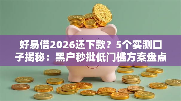 好易借2026还下款?5个实测口子揭秘:黑户秒批低门槛方案盘点 好易借2026还下款?5个实测口子揭秘:黑户秒批低门槛方案盘点
