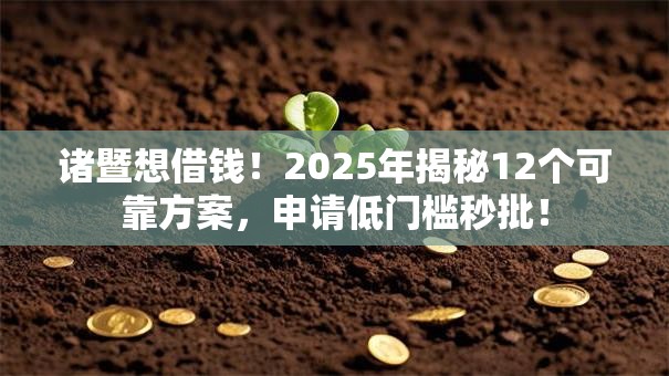 诸暨想借钱!2025年揭秘12个可靠方案,申请低门槛秒批! 诸暨想借钱!2025年揭秘12个可靠方案,申请低门槛秒批!