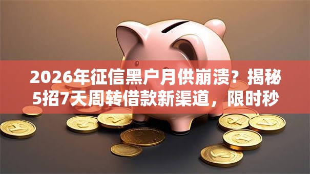 2026年征信黑户月供崩溃？揭秘5招7天周转借款新渠道，限时秒批！