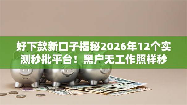 好下款新口子揭秘2026年12个实测秒批平台!黑户无工作照样秒下低门槛 好下款新口子揭秘2026年12个实测秒批平台!黑户无工作照样秒下低门槛