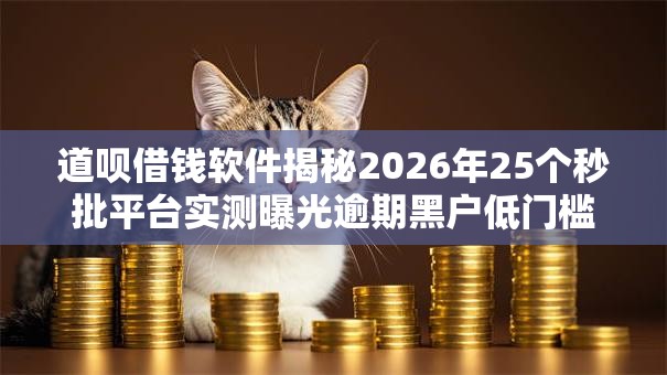 道呗借钱软件揭秘2026年25个秒批平台实测曝光逾期黑户低门槛秒下款! 道呗借钱软件揭秘2026年25个秒批平台实测曝光逾期黑户低门槛秒下款!