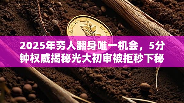 2025年穷人翻身唯一机会,5分钟权威揭秘光大初审被拒秒下秘诀! 2025年穷人翻身唯一机会,5分钟权威揭秘光大初审被拒秒下秘诀!
