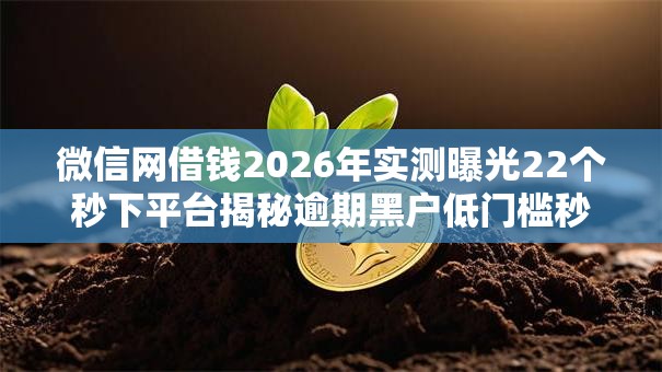 微信网借钱2026年实测曝光22个秒下平台揭秘逾期黑户低门槛秒批! 微信网借钱2026年实测曝光22个秒下平台揭秘逾期黑户低门槛秒批!