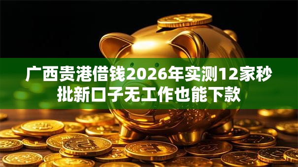 广西贵港借钱2026年实测12家秒批新口子无工作也能下款