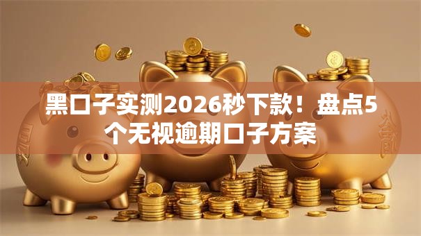 黑口子实测2026秒下款!盘点5个无视逾期口子方案 黑口子实测2026秒下款!盘点5个无视逾期口子方案