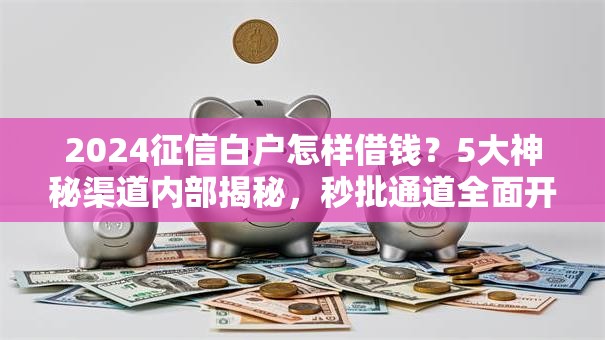 2024征信白户怎样借钱？5大神秘渠道内部揭秘，秒批通道全面开放！