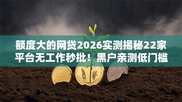 额度大的网贷2026实测揭秘22家平台无工作秒批!黑户亲测低门槛下款 额度大的网贷2026实测揭秘22家平台无工作秒批!黑户亲测低门槛下款