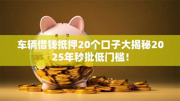 车辆借钱抵押20个口子大揭秘2025年秒批低门槛! 车辆借钱抵押20个口子大揭秘2025年秒批低门槛!