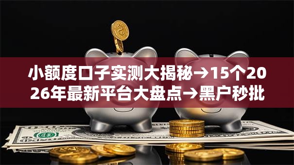 小额度口子实测大揭秘→15个2026年最新平台大盘点→黑户秒批快速到账！