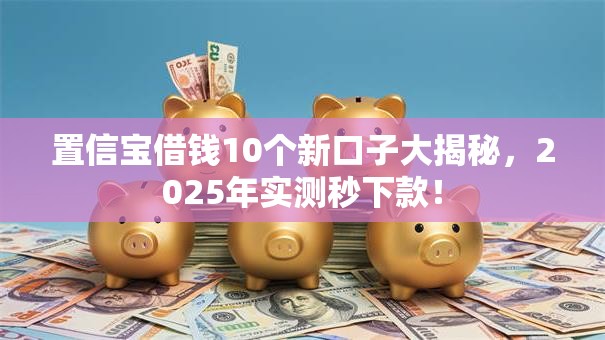 置信宝借钱10个新口子大揭秘，2025年实测秒下款！