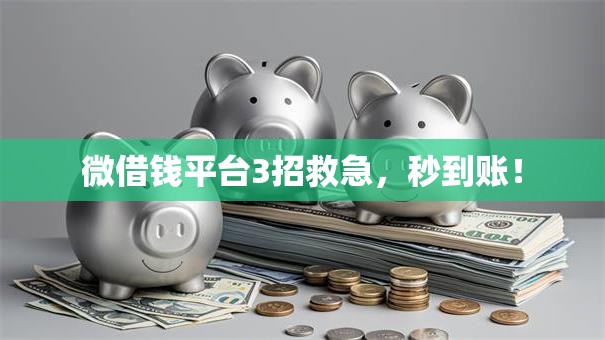 微借钱平台3招救急,秒到账! 微借钱平台3招救急,秒到账!