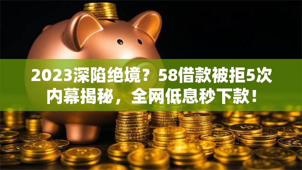2023深陷绝境？58借款被拒5次内幕揭秘，全网低息秒下款！