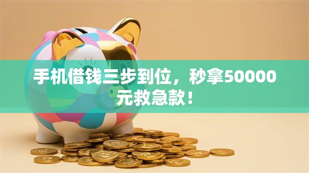 手机借钱三步到位，秒拿50000元救急款！