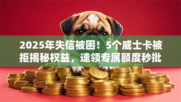 2025年失信被困!5个威士卡被拒揭秘权益,速领专属额度秒批! 2025年失信被困!5个威士卡被拒揭秘权益,速领专属额度秒批!