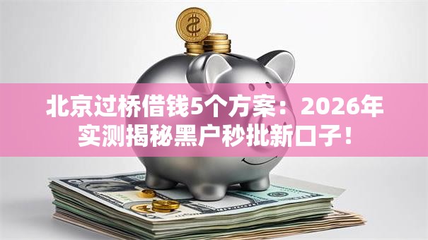 北京过桥借钱5个方案:2026年实测揭秘黑户秒批新口子! 北京过桥借钱5个方案:2026年实测揭秘黑户秒批新口子!