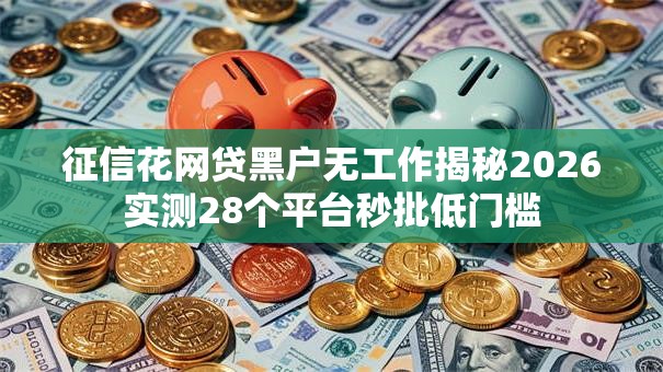 征信花网贷黑户无工作揭秘2026实测28个平台秒批低门槛 征信花网贷黑户无工作揭秘2026实测28个平台秒批低门槛