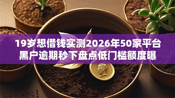 19岁想借钱实测2026年50家平台黑户逾期秒下盘点低门槛额度曝光明日! 19岁想借钱实测2026年50家平台黑户逾期秒下盘点低门槛额度曝光明日!