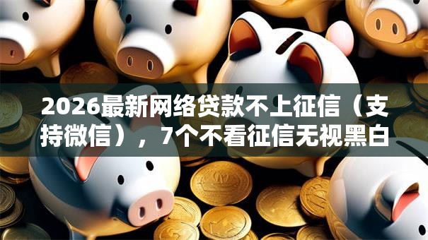 2026最新网络贷款不上征信（支持微信），7个不看征信无视黑白百分百下款网贷口子无私分享