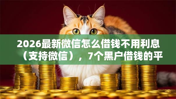 2026最新微信怎么借钱不用利息（支持微信），7个黑户借钱的平台无私分享