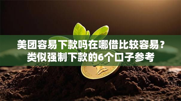 美团容易下款吗在哪借比较容易？类似强制下款的6个口子参考