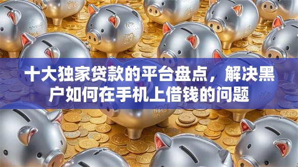十大独家贷款的平台盘点，解决黑户如何在手机上借钱的问题