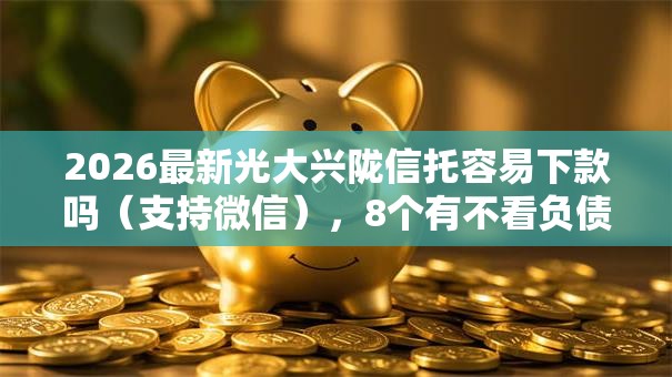 2026最新光大兴陇信托容易下款吗（支持微信），8个有不看负债短借的平台无私分享