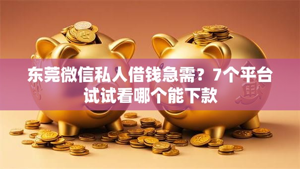 东莞微信私人借钱急需?7个平台试试看哪个能下款 东莞微信私人借钱急需?7个平台试试看哪个能下款