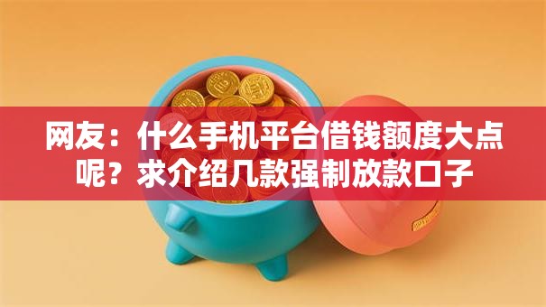 网友：什么手机平台借钱额度大点呢？求介绍几款强制放款口子