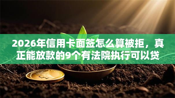 2026年信用卡面签怎么算被拒,真正能放款的9个有法院执行可以贷款的口子推荐 2026年信用卡面签怎么算被拒,真正能放款的9个有法院执行可以贷款的口子推荐