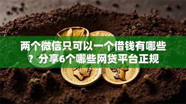 两个微信只可以一个借钱有哪些?分享6个哪些网贷平台正规 两个微信只可以一个借钱有哪些?分享6个哪些网贷平台正规