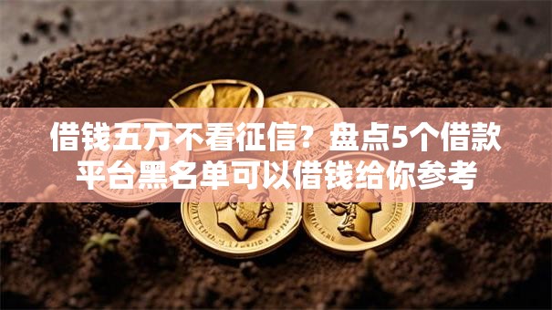 借钱五万不看征信?盘点5个借款平台黑名单可以借钱给你参考 借钱五万不看征信?盘点5个借款平台黑名单可以借钱给你参考