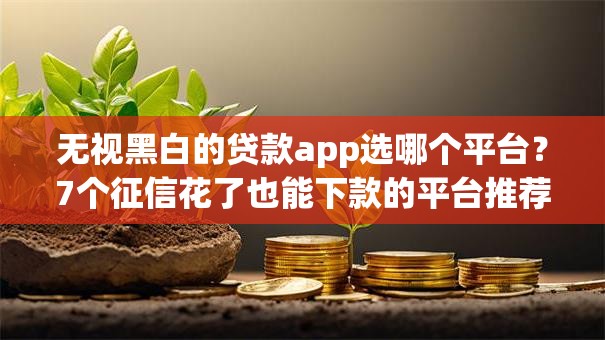 无视黑白的贷款app选哪个平台?7个征信花了也能下款的平台推荐 无视黑白的贷款app选哪个平台?7个征信花了也能下款的平台推荐