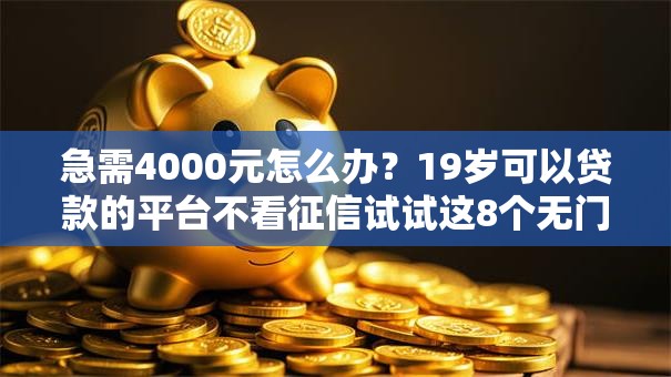 急需4000元怎么办?19岁可以贷款的平台不看征信试试这8个无门槛平台 急需4000元怎么办?19岁可以贷款的平台不看征信试试这8个无门槛平台