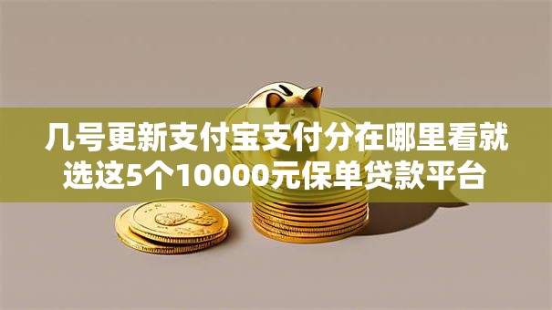 几号更新支付宝支付分在哪里看就选这5个10000元保单贷款平台 几号更新支付宝支付分在哪里看就选这5个10000元保单贷款平台