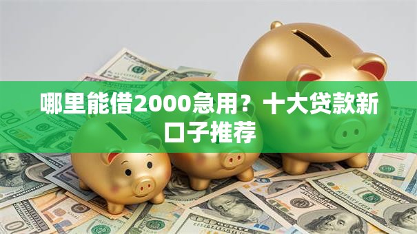 哪里能借2000急用?十大贷款新口子推荐 哪里能借2000急用?十大贷款新口子推荐