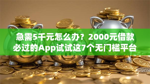 急需5千元怎么办？2000元借款必过的App试试这7个无门槛平台