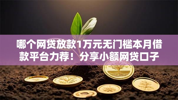 哪个网贷放款1万元无门槛本月借款平台力荐！分享小额网贷口子1万元无门槛借款