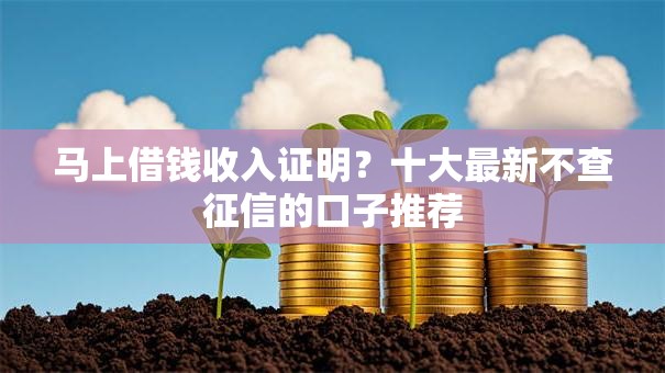 马上借钱收入证明？十大最新不查征信的口子推荐