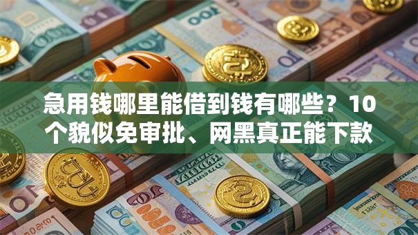 急用钱哪里能借到钱有哪些？10个貌似免审批、网黑真正能下款的软件合集