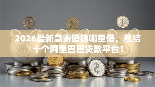 2026最新急需借钱哪里借，总结十个阿里巴巴贷款平台！