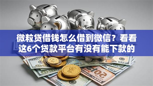微粒贷借钱怎么借到微信？看看这6个贷款平台有没有能下款的