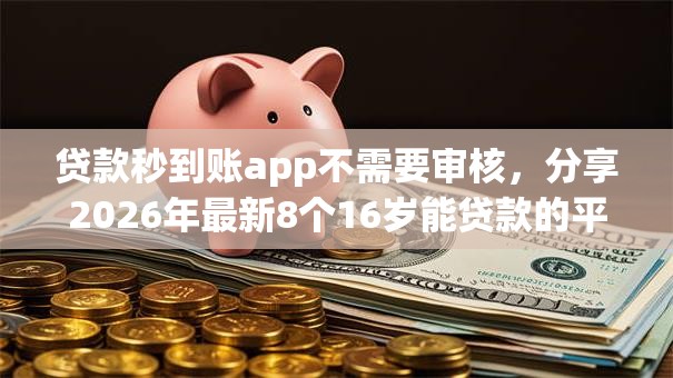 贷款秒到账app不需要审核，分享2026年最新8个16岁能贷款的平台