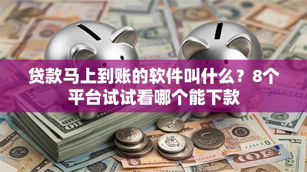 贷款马上到账的软件叫什么?8个平台试试看哪个能下款 贷款马上到账的软件叫什么?8个平台试试看哪个能下款