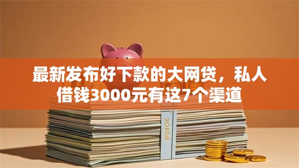 最新发布好下款的大网贷,私人借钱3000元有这7个渠道 最新发布好下款的大网贷,私人借钱3000元有这7个渠道