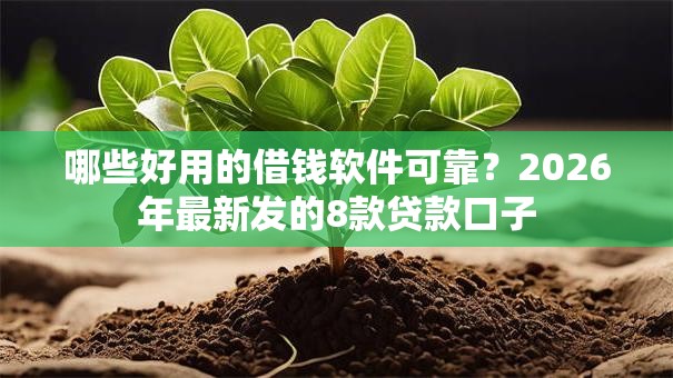 哪些好用的借钱软件可靠?2026年最新发的8款贷款口子 哪些好用的借钱软件可靠?2026年最新发的8款贷款口子