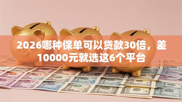 2026哪种保单可以贷款30倍,差10000元就选这6个平台 2026哪种保单可以贷款30倍,差10000元就选这6个平台