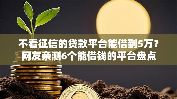 不看征信的贷款平台能借到5万?网友亲测6个能借钱的平台盘点 不看征信的贷款平台能借到5万?网友亲测6个能借钱的平台盘点