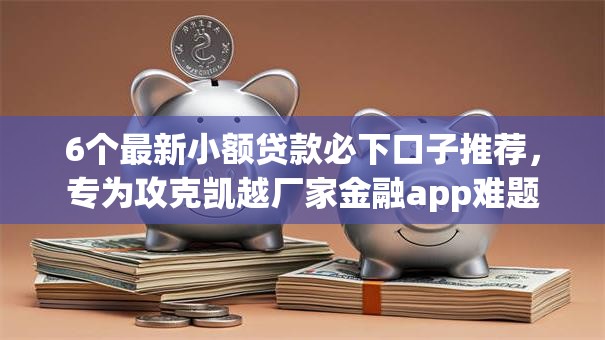 6个最新小额贷款必下口子推荐，专为攻克凯越厂家金融app难题