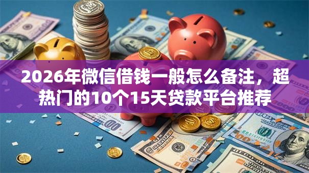2026年微信借钱一般怎么备注，超热门的10个15天贷款平台推荐